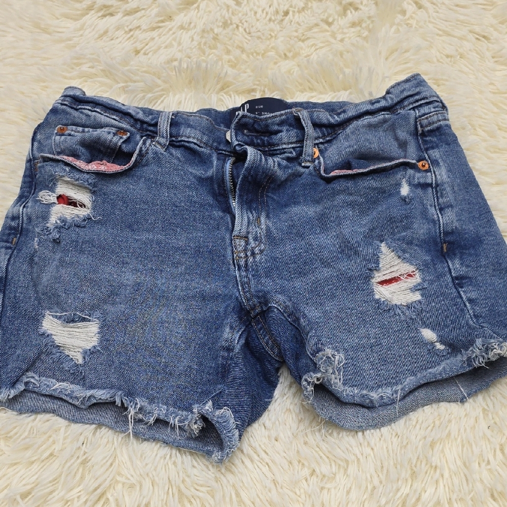 GAP Ripped Blue Jean Shorts
